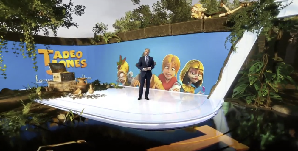 Tadeo Jones visits the Informativos Telecinco Set poster