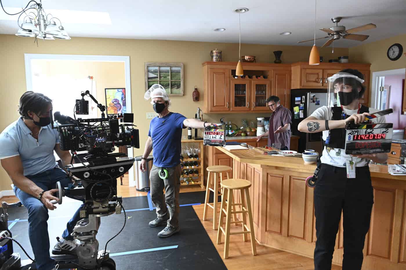 Joseph Arena on set