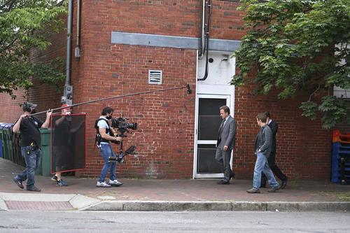 Joseph Arena on set
