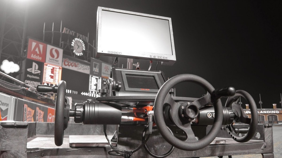 The Crane Guy supplied crane and Lambda head for GMC commercial. Lambda hand wheels control.