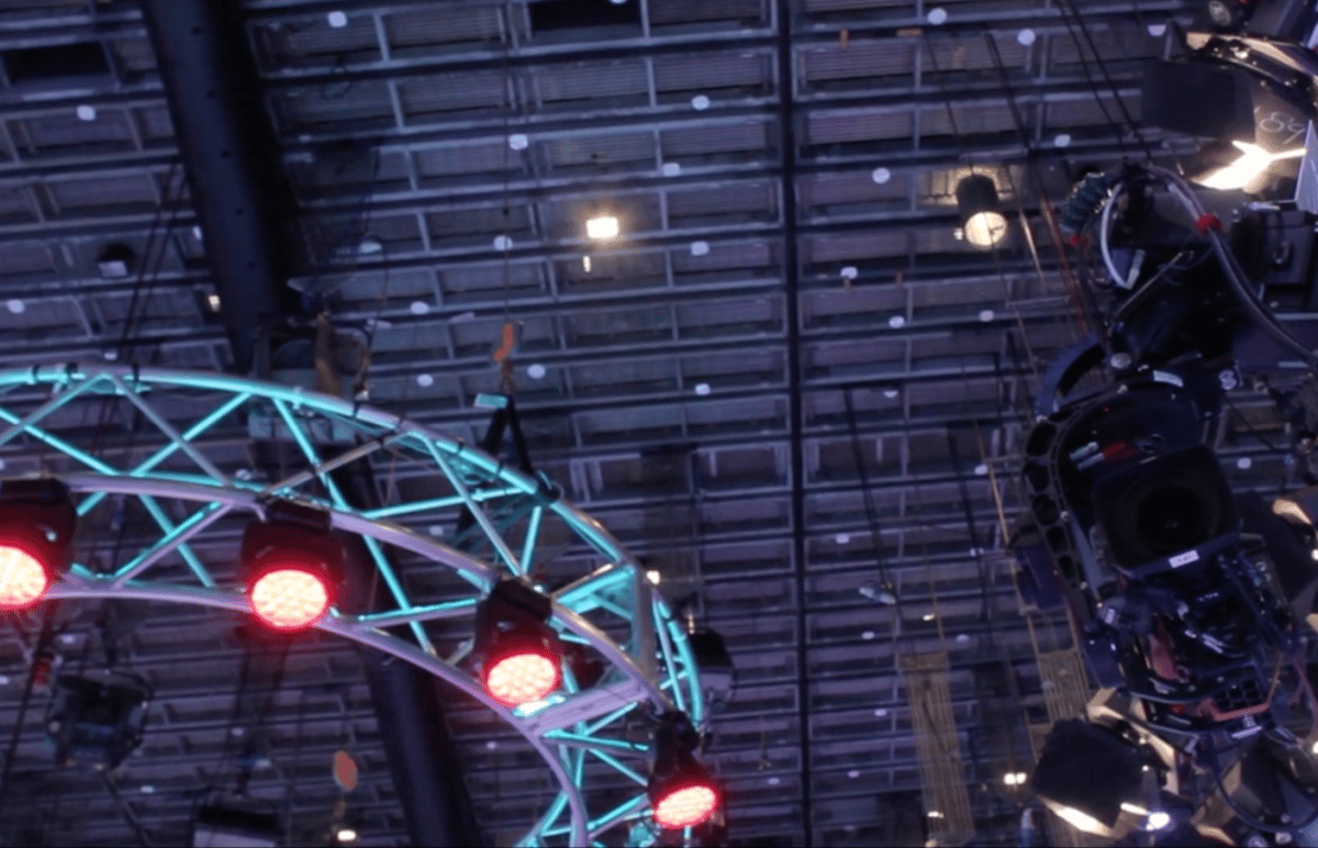 Star stickers from last year's election studio are still hanging and can be used for 2015.